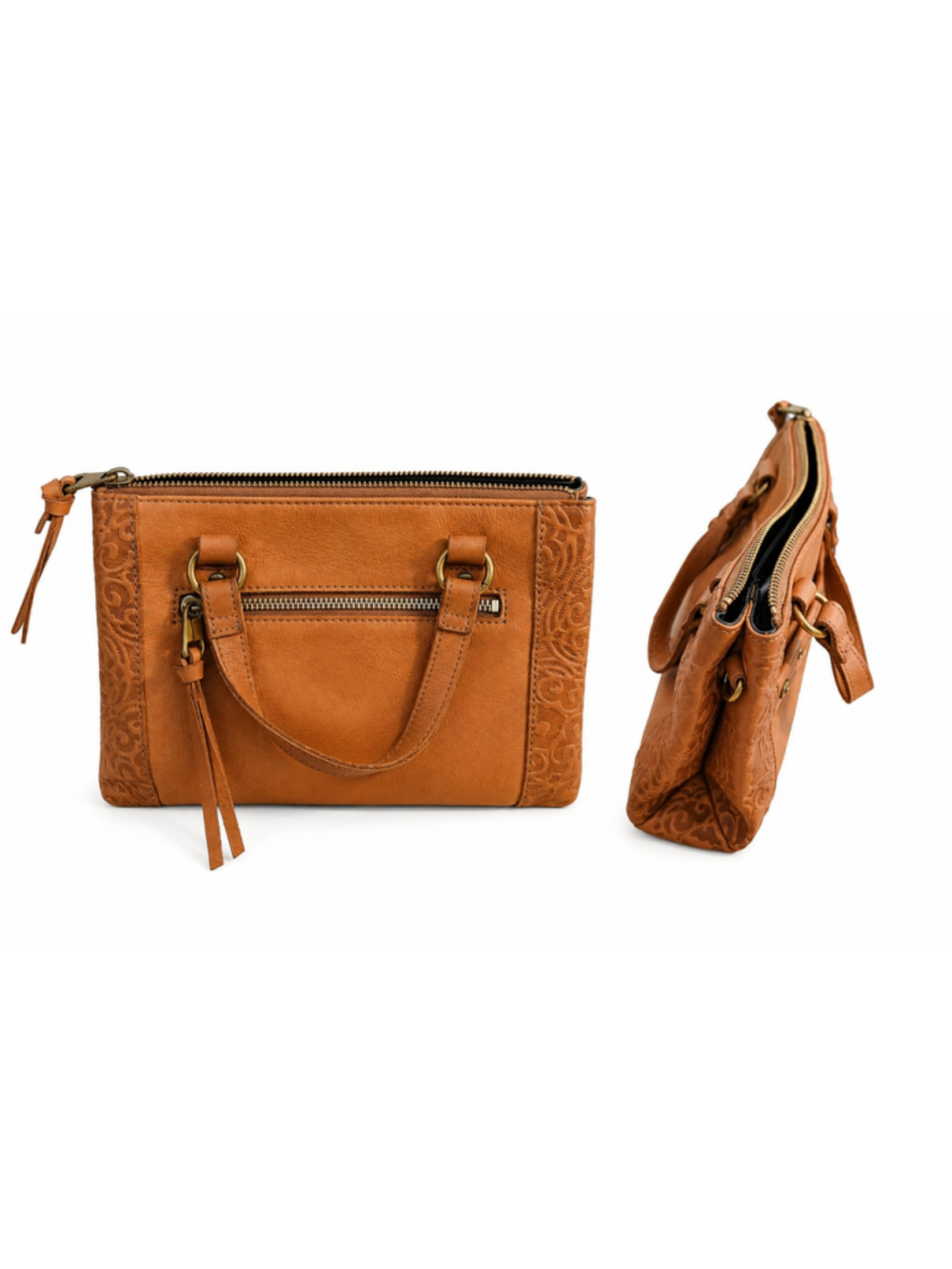 The Sak Brown Leather Crossbody Bag Size Small